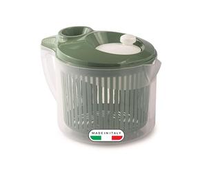 Snips Essoreuse à Salade 3 L, Laveuse et Sécheuse avec Évacuation d’Eau par Bec Latéral, Panier Amovible, Prise Stable, 19,5 x 26,5 x 19 cm, Made in Italy