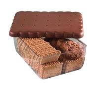 Snips, Porte Biscuits, 2,70 LT, Boite a Biscuit 24,5 x 18,5 x 9,5, Made in Italy, Marron