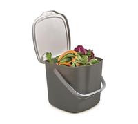 Snips, Poubelle Compost Cuisine avec Couvercle et Poignée 3L, Composteur Cuisine, Poubelle à Compost 20,5 x 18,5 x 16,7 Made in Italy, Gris