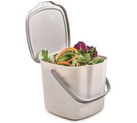 Snips, Poubelle Compost Cuisine avec Couvercle et Poignée 3L, Composteur Cuisine, Poubelle à Compost 20,5 x 18,5 x 16,7, Made in Italy, Blanche