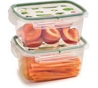 Snips, SnipsLock, Boîte de conservation Rectangulaire, Boite Rangement Frigo 1,20 Lt, 2 pcs, 4 Fermetures de sécurité, 18,4 x 13,8 x 12 cm, Made in Italy