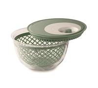 Snips, Spin & Serve, Essoreuse à Salade Spinner, Essoreuse à Salade Manuelle de 4 litres, Couleur Verte, Made in Italy