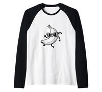 #snirt Banana Joe T-shirt humoristique banane avec lunettes de soleil dansant Manche Raglan