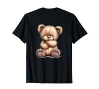 #snirt - T-shirt à capuche - Motif ours en peluche - Imprimé dans le dos T-Shirt