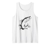 #snirt T-Shirt avec Motif Saumon de mer, Truite, pêcheur Débardeur
