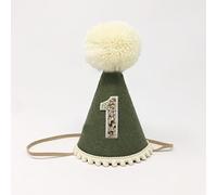 Snlioek Couronne d'anniversaire Wild One - Décorations sauvages pour 1er anniversaire, chapeau de première naissance vert foncé, couronne de 1ère naissance de la jungle safari, accessoires photo de la