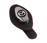 SNMHH Voiture Support Lunettes Soleil pour Mazda 2 3 5 6 CX-3 CX-30 CX-5 CX-50 CX-60 CX-7 CX-8 CX-9, Décoration Pare-Soleil Badge Logo Arrimage Rangement Étuis à Lunettes Auto Accessoires,Black