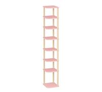 SNMIT Bibliothèques d'angle Autoportantes, Étagère d'angle Ouverte, Étagère d'angle Haute De 4 À 8 Niveaux, Rangement en L for Bureau À Domicile Et Petit Espace(Color 3,8 Tiers)