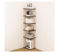SNMIT Bibliothèques d'angle Autoportantes, Étagère d'angle Ouverte, Étagère d'angle Haute De 4 À 8 Niveaux, Rangement en L for Bureau À Domicile Et Petit Espace(Color 2,6 Tiers)