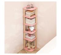 SNMIT Bibliothèques d'angle Autoportantes, Étagère d'angle Ouverte, Étagère d'angle Haute De 4 À 8 Niveaux, Rangement en L for Bureau À Domicile Et Petit Espace(Color 3,6 Tiers)