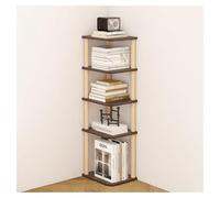 SNMIT Bibliothèques d'angle Autoportantes, Étagère d'angle Ouverte, Étagère d'angle Haute De 4 À 8 Niveaux, Rangement en L for Bureau À Domicile Et Petit Espace(Color 2,5 Tiers)