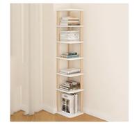 SNMIT Bibliothèques d'angle Autoportantes, Étagère d'angle Ouverte, Étagère d'angle Haute De 4 À 8 Niveaux, Rangement en L for Bureau À Domicile Et Petit Espace(Color 1,7 Tiers)