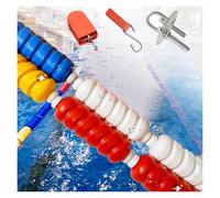 SNMIT Corde De Séparation De Piscine Flottante, Cordon De Sécurité De 3,3 Pieds avec Crochets, Corde Anti-Vagues for Piscine, for Sources Chaudes/piscines Flottantes(Nylon Rope,6meter (19.7ft))