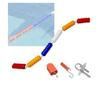 SNMIT Corde De Séparation Flottante for Piscine, Cordon De Sécurité for Piscine, Corde Anti-Vagues avec Crochets, for Sources Chaudes Et Plages Peu Profondes(Nylon Rope,3meter (9.9ft))