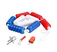 SNMIT Corde De Séparation Flottante pour Piscine, Corde De Sécurité Résistante Aux Vagues avec Crochet, Adaptée Aux Piscines Et Aux Sources Chaudes(Wire Rope,6meter (19.7ft))