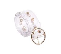 Snner des Femmes De Taille Gelée Transparente Ceintures Résine Longues pour Femmes Robe Claire Ceinture avec Boucle Dorée Ceinture Ronde