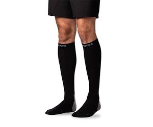 Snocks Bas de Contention Femme Chaussettes de Compression Femme Noir Taille 39-42 Lot de 1 Chaussette Haute de Running, Sport, Course, Football, Voyage en Avion