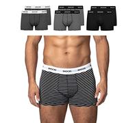 Snocks Boxer Homme Lot de 6 - Caleçon en Coton Bio Certifié GOTS - Slip Confort sans Étiquette, Ne S’enroule Pas, Ne Coupe Pas - sous Vêtement Respirant Ajustement Parfait Tailles 4XL