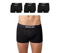 Snocks Boxer Homme Lot de 6 - Caleçon en Coton Bio Certifié GOTS - Slip Confort sans Étiquette, Ne S’enroule Pas, Ne Coupe Pas - sous Vêtement Respirant Ajustement Parfait Tailles L