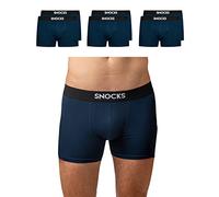 Snocks Boxer Homme Lot de 6 - Caleçon en Coton Bio Certifié GOTS - Slip Confort sans Étiquette, Ne S’enroule Pas, Ne Coupe Pas - sous Vêtement Respirant Ajustement Parfait Tailles M