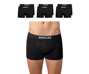 Snocks Boxer Homme Lot de 6 - Caleçon en Coton Bio Certifié GOTS - Slip Confort sans Étiquette, Ne S’enroule Pas, Ne Coupe Pas - sous Vêtement Respirant Ajustement Parfait Tailles XL