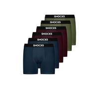 SNOCKS Boxers bleu foncé / olive / bourgogne / noir / blanc, Taille L