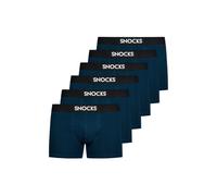 Snocks Boxer Homme Lot de 6 - Caleçon en Coton Bio Certifié GOTS - Slip Confort sans Étiquette, Ne S’enroule Pas, Ne Coupe Pas - sous Vêtement Respirant Ajustement Parfait Tailles L