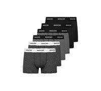 SNOCKS Boxers gris clair / noir / blanc, Taille S