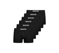 Snocks Boxer Homme Lot de 6 - Caleçon en Coton Bio Certifié GOTS - Slip Confort sans Étiquette, Ne S’enroule Pas, Ne Coupe Pas - sous Vêtement Respirant Ajustement Parfait Tailles L