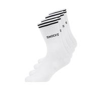 SNOCKS Chaussettes de sport noir / blanc, Taille 43-46