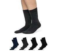 Snocks Chaussettes Hommes Coton Biologique - Chaussettes Hommes en Coton Taille 39-42 Couleur Mix (Noir/Gris/Bleu) Chaussettes Hommes Meias Homem