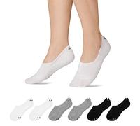 Snocks Chaussettes Invisibles Homme et Femme - Lot de 6 - Socquettes Antidérapantes en Coton Bio Certifié, Respirantes pour Sneakers et Mocassins - Adaptation Parfaite - Taille 35-38