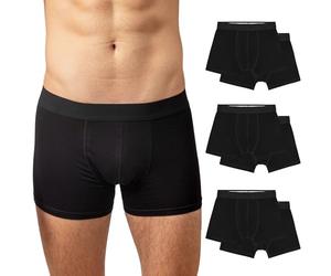 Snocks Lot de 6 Boxer Homme Coton Bio sans Marque- Caleçon Homme: Respirant, Confortable et Agrèable - Calecon Homme Coton Taille XXL - Noir