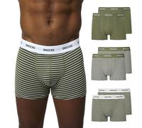 Snocks Lot de 6 boxers pour homme en coton bio sans taille élastique (tailles S à 4XL), XL