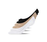 Snocks Soquette Femme Chaussettes Basses Coton 6x Muticolore Noires Taille 35-38