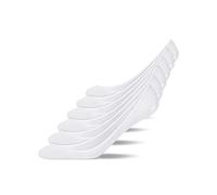 Snocks Soquettes Femme Basses en Coton - 6 Paires Blanches, Taille 39-42 - Chaussettes Invisibles Courtes