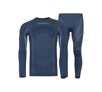 Snocks sous-vêtement Thermique Homme - Ensemble Thermique Hiver Isolant, Anti-odeurs, Respirant, ne Glisse Pas, sans frottement, Extensible - idéal Sports d’Hiver, Ski - Tailles S-3XL