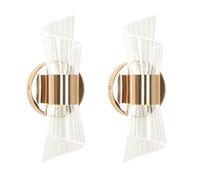 SNOGOLD 2X Applique Murale LED 12W Moderne Intérieur, Applique Murale Lumière Blanche 6000K en Acrylique pour Salon Chambre Couloir