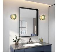 SNOGOLD 2X Applique Murale LED Intérieur Moderne, Lampe de Murale 5W Circulaire en Acrylique Vert Ø13,5CM Lumière Chaude -D