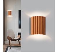 SNOGOLD Applique Murale Up-Down Moderne Orange, Half-Cylindre G9 Luminaire Lumière Blanc Applique Intérieur pour Couloir Escalier