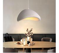 SNOGOLD Lampe Suspendue Moderne, Abat-jour en PVC Forme Ciment Gris Ø40cm, E27 Suspension Vintage Lustre Industriel pour Salon