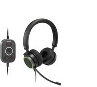 Snom A330D Casque avec Micro - écouteurs Filaires Supra-Auriculaires, Audio Pleine Bande, Commande 5 Boutons, Jack 3,5mm Et USB, Compatible Logiciels Communication