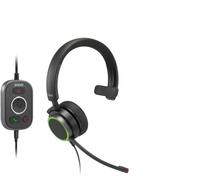 Snom A330M Casque Filaire Monaural, Jack 3,5mm/USB, Réduction de Bruit | Commande 5 boutons avec LED, coussinet similicuir mémoire de forme, micro pivotant 270°