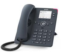 Snom D150 TéLéPhone VoIP SIP avec Fil Gris Ardoise - ÉCran LCD 2,8 Pouces, Switch Ethernet Gigabit, PoE Classe 1, 2 Comptes SIP, 4 Touches Contextuelles, 2 Touches SmartLabel Programmables