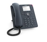 Snom D150 Téléphone filaire IP élégant et efficace avec 2 comptes SIP, alimentation PoE et audio HD.