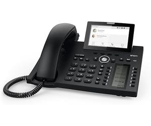 Snom D385N 00004600 Téléphone IP SIP Écran Couleur TFT 4,3" 480 x 272 Pixels 12 identités SIP Interrupteur à Crochet capteur USB 48 clés Auto-inscriptibles (12 physiques) Noir