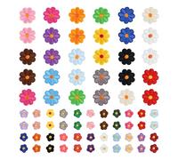 SNOMEL Lot de 74 écussons brodés à thermocoller sur vêtements - Motif marguerites colorées - Pour veste, jean, pantalon, robe, sac à dos, chapeau (2 tailles)