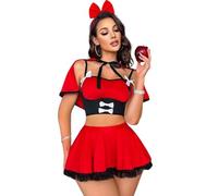 SNOMYRS Costume sexy pour femme - Anime Kawaii Lolita - Lingerie Lolita - Mini jupe courte