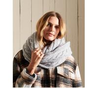 Snood en maille torsadée en tweed femme Superdry - tweed gris moyen