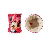 Snood Enfant Minnie - Tour de Cou Hiver Ultra-Doux Garni Polaire - Licence Officielle - Chaud (rouge)
